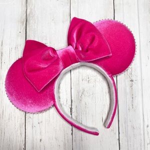 Hot Pink velvet Mickey Ears